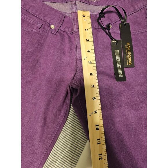 Express Women's Zelda Slim Fit Ultra Low Rise Purple Jean Legging Size 6 NWT - Picture 10 of 13